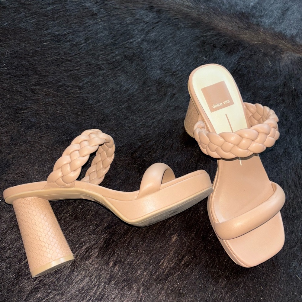 Dolce Vita Braided Strap Nude Heels